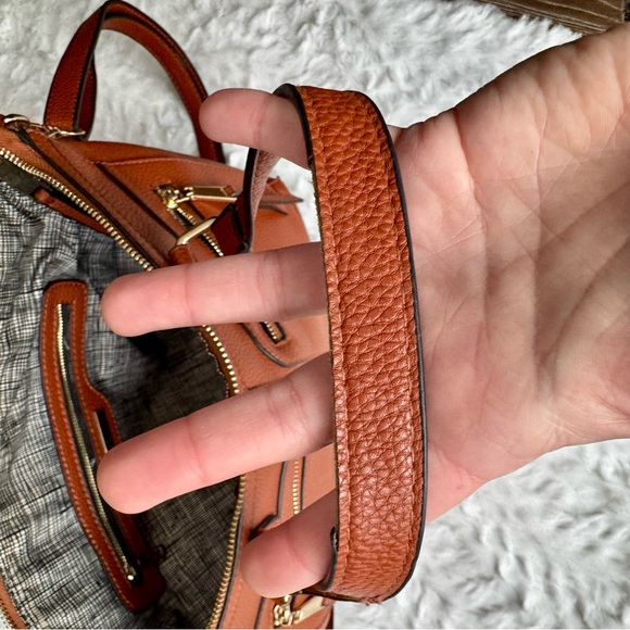 Miztique Brown Vegan Leather Messenger Hobo Saddle Bag Crossbody Purse - Picture 7 of 7